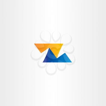 logotype z letter icon z blue orange vector