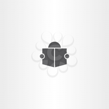 man read book icon symbol vector sign logo