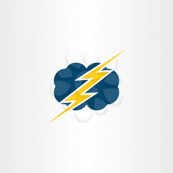 storm thunder cloud icon vector symbol design