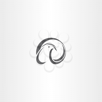 stylized eagle bird vector icon symbol design