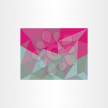 abstract red green triangle polygon vector 