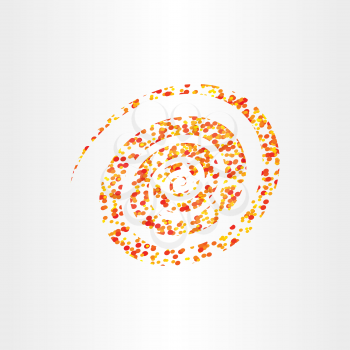 abstract spiral red yellow background vector 