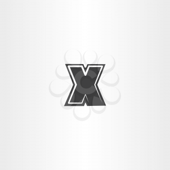 letter x logo black icon logotype symbol 