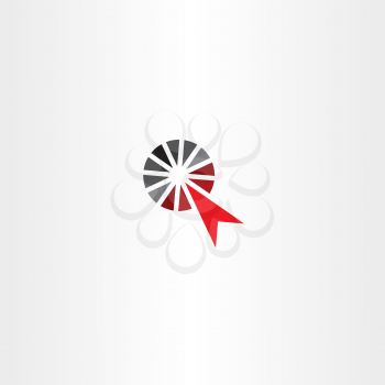 point arrow icon click symbol vector target