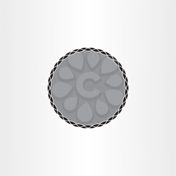 black background label circle vector frame 