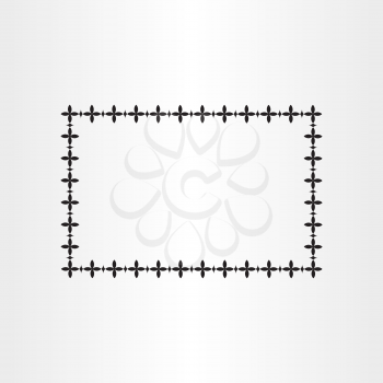 black geometric border frame background 