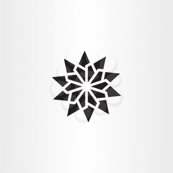 black star icon geometric sign vector 