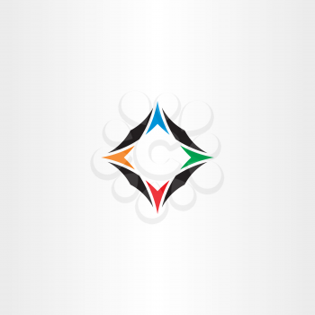 compass arrows icon symbol logo design