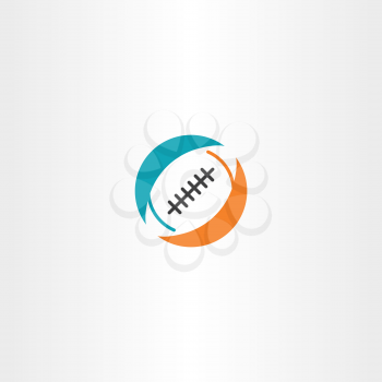 football rugby icon logo vector