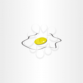 fried egg vector icon symbol logo design
