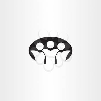 friends people icon vector black logo