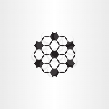 geometric circles black vector icon design 