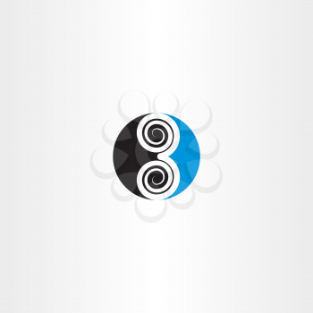 logo 3 three number vector symbol icon 
