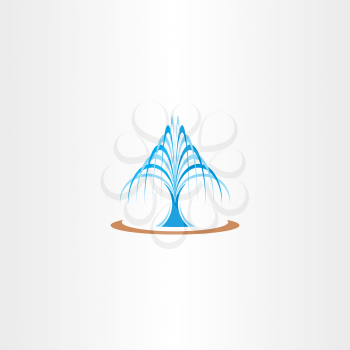 spring water fountain icon vector illustration aqua