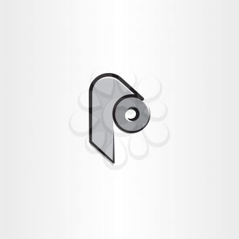 toilet paper roll icon vector clipart label