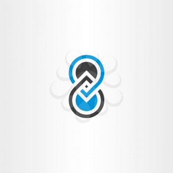 8 eight number logo icon 