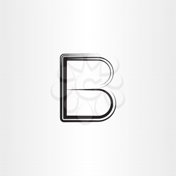 b black letter font icon vector brand