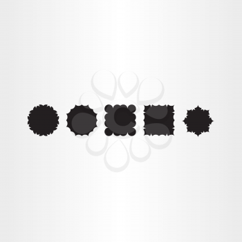 black frames labed vector design 