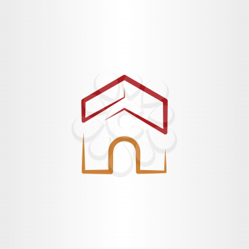 dog house vector logo illustration 