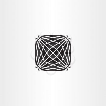 geometric square icon symbol black design 