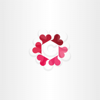 heart circle rotation icon logo vector love 
