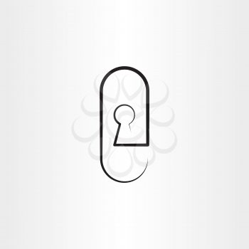 keyhole icon vector design element