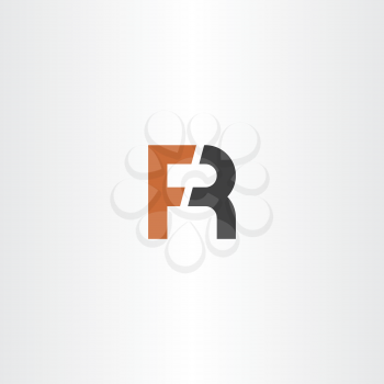 letter f and r logo fr icon vector brand