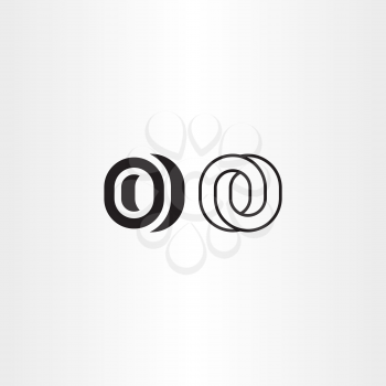 letter o black icon logo elements symbol