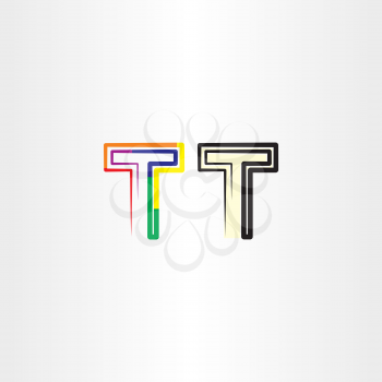 letter t logo icon logotype design element 