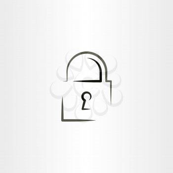 lock icon logo design vector symbol
