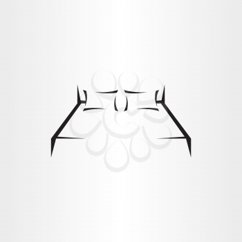 bedroom stylized icon vector illustration 