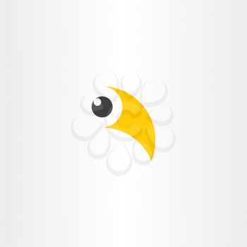 bird beak and eye logo vector 