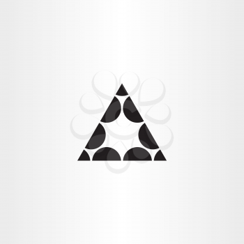 black triangle symbol geometric icon logo element 