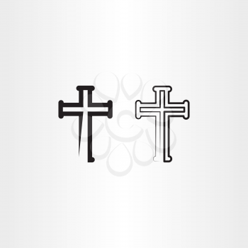 church logo cross icon vector symbol element design