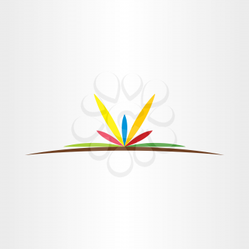 colorful flower logo spa symbol vector icon illustration design