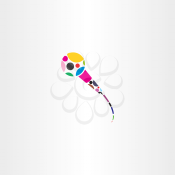 colorful microphone logo icon 