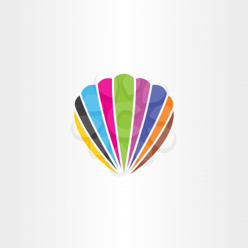 colorful seashell logo icon symbol illustration design