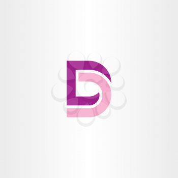 d logo pink purple icon vector 