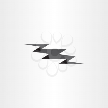 earthquake crack vector icon design 