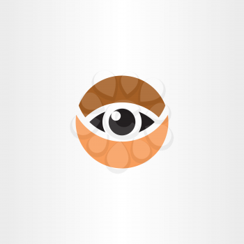 eye logo symbol circle icon vector clip art 