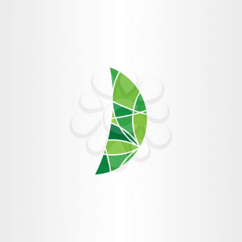geometric green leaf logo icon element symbol 