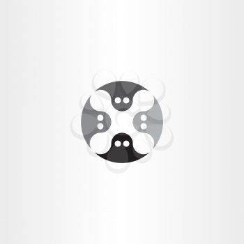 ghost logo vector icon 