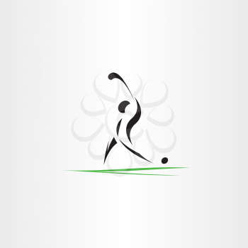 golfer man icon logo symbol design element