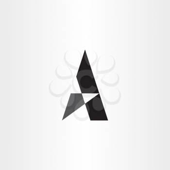 letter a logo with golden proportions icon vector 