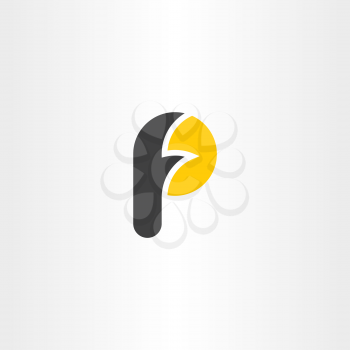 letter f and p fp logo vector icon design element