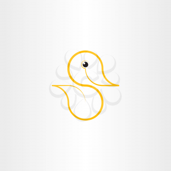 logo duck yellow symbol vector icon 