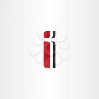 logo letter i vector red symbol logotype design element