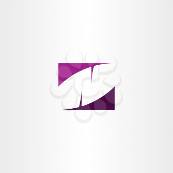 logo n icon letter symbol purple vector element