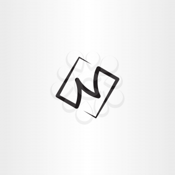 n black logo letter icon 