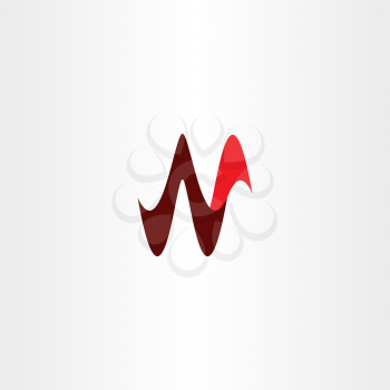 n letter icon vector sign red symbol design